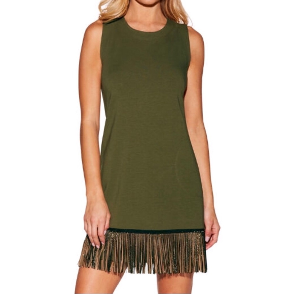 [Boston Proper] Beaded Fringe Sport Dress